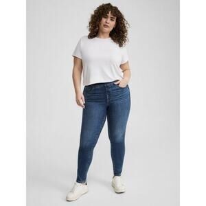 Torrid 00S US 10 Short Lean Jean Skinny High Rise Jegging Denim Slimming Pull On
